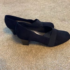 Abella Black Suede Dress Shoe